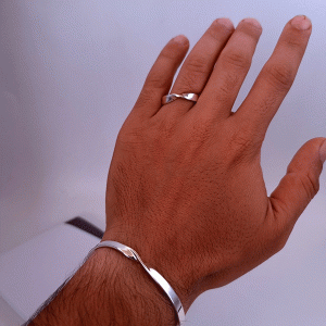 دستبند نقره مردانه دست ساز