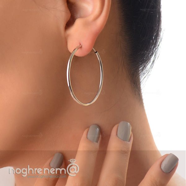 Circle earing silver