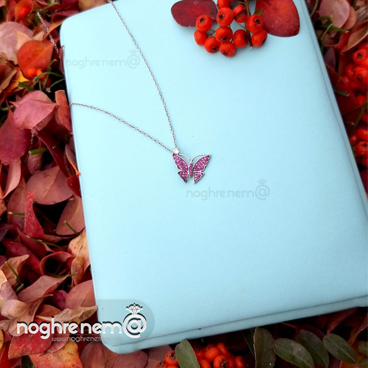 Pink Butterfly necklace